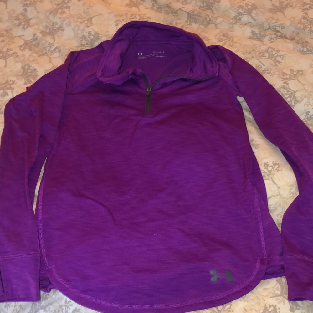 Girls Under Armour 3/4 zip warm up jacket